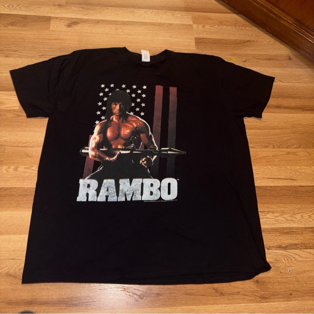 Gildan Black Rambo Graphic Tee